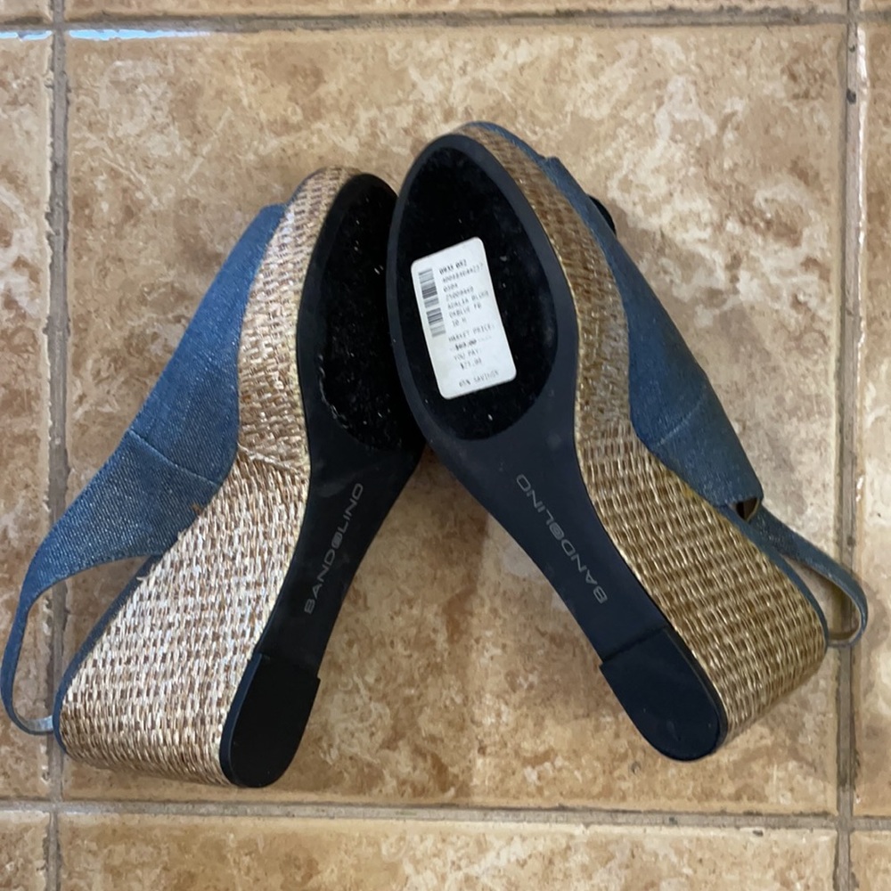 BN Bandolino Denim irredescent Wedges - Picture 3 of 3